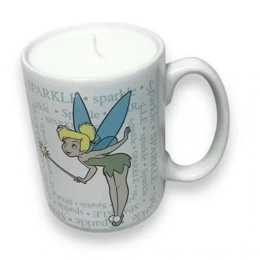 Handmade Disney Tinker Bell Ceramic Mug Candle Lotus Blossom Fragrance D77